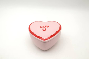 Boîte à bijoux en céramique de luxe avec couvercle en forme de cœur pour la décoration, cadeau pour la Saint-Valentin - Product Image 5