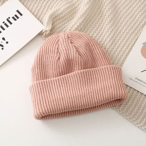 Bonnet tricoté en acrylique uni pour homme et femme, pliable, sans bord, rose, bleu, jaune, gris, pour sports d'hiver en extérieur, collection 2025 - Product Image 6