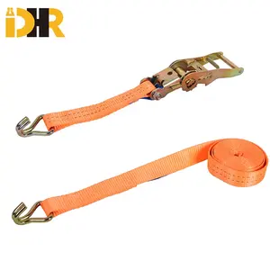 Tùy Chỉnh 35Mm 2T Ratchet Tie Xuống Dây Đai Cho Xe Tải Hàng Hóa Lashing Vành Đai