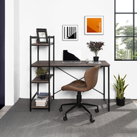 Bureau d'ordinateur de 120CM, 47 pouces, Simple et moderne, avec étagère de rangement, bureau en métal et en bois, pour maison