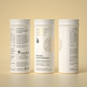 Custom Printed logo Medicine <b>Pill</b> Metal Aluminium Tin Can Food Grade Coffee Tea Storage Jar <b>Container</b> with Lid - Product Image 1