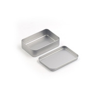 Portable Mini rectangulaire métal dés boîte en fer blanc petits conteneurs en fer blanc pour clés de voiture cartes ciseaux stockage autres nécessités