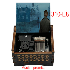 Boîte à musique en bois <span class=keywords><strong>Silent</strong></span> <span class=keywords><strong>Hill</strong></span>, mélodie Promise, imprimée en couleur, à remonter, pour les fans, les amis, la famille, cadeau d'anniversaire - Product Image 4