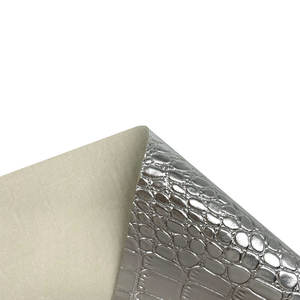 Cuir synthétique PVC souple écologique avec motif <span class=keywords><strong>crocodile</strong></span> gaufré et support tissé pour sacs décoratifs - Product Image 3