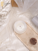 YUSHI pot de bougie en marbre naturel de luxe bougeoir en onyx blanc parfumé de qualité supérieure pour une décoration élégante