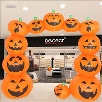 Décorations Gonflables Géantes d'Halloween : Citrouille, Sorcière, Fantôme – Modèles et Accessoires pour Affichage Commercial Intérieur/Extérieur