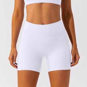 Shorts de yoga <span class=keywords><strong>Lulu</strong></span> Naked à séchage rapide 2026 avec poche sur les hanches, taille haute pour femmes - Product Image 4