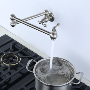 <span class=keywords><strong>Robinet</strong></span> de cuisine en laiton 2 poignées rotatif extensible <span class=keywords><strong>Double</strong></span> Joint bras oscillant <span class=keywords><strong>robinet</strong></span> pliant Pot <span class=keywords><strong>robinet</strong></span> de remplissage - Product Image 2