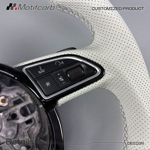 พวงมาลัยคาร์บอนไฟเบอร์แบบกำหนดเองสำหรับ Audi B8 B8.5 D4 A3 A4 A5 A6 A7 A8 S4 S5 S6 S7 S8 RS5 RS7 Sportback ปี 2012-2015 - Product Image 4