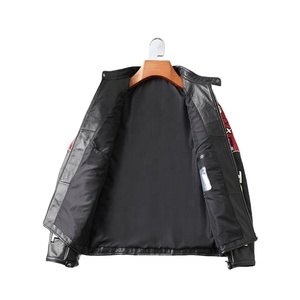 Customizable Plus Size Men's <b>Jackets</b> Zip up Shirt <b>Jacket</b> <b>Retro</b> Classic Racing Puffer <b>Leather</b> <b>Jacket</b> - Product Image 3