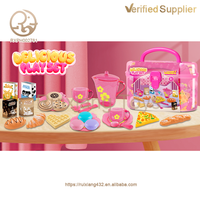 Vente en gros de jouets préscolaires pour enfants Jeux multijoueurs avec ustensiles de cuisine et boîtes de rangement pour desserts Jeux de rôle