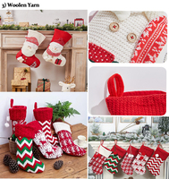 Chaussettes de Noël personnalisées en feutre non tissé, velours, décoration suspendue de Noël, sac cadeau pour bonbons, emballage, pour broderie