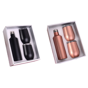 Party Wedding Gift 500ml Customized Logo Double Wall Vacuum Insulate Stainless Steel Luxury Wine <b>Bottle</b> Set - Product Image 1