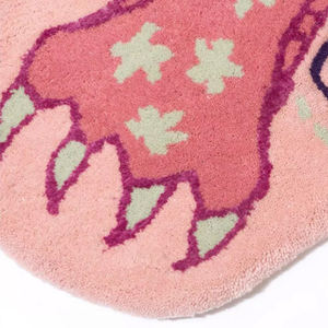 Diseño personalizado moderno <span class=keywords><strong>Pantera</strong></span> <span class=keywords><strong>Rosa</strong></span> dormitorio alfombra hecha a mano creativa guardarropa cabecera dibujos animados para niños uso doméstico - Product Image 2