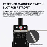 Aksesoris Lengkap Robot Cetak Injeksi Mini Gripper Bentuk Kustom MNA Magnetik Ulir Luar Bukaan Lebar