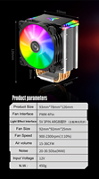 4 Heatpipes RGB CPU Cooler Radiateur Silencieux PWM 4PIN Pour Intel LGA 1150 1151 1155 1200 1366 2011 X79 X99 AM3 AM4 Ventilador