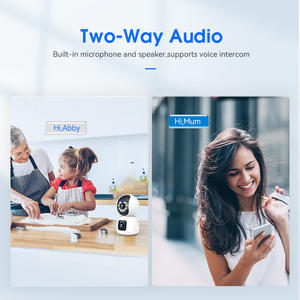 Câmera de Segurança CCTV Inteligente para Casa 1080p com Áudio Bidirecional Visão Noturna IR PTZ CMOS Alarme <span class=keywords><strong>WiFi</strong></span> 2.4G Cartão SD para Bebês - Product Image 3