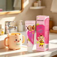 Dentifrice Enfant Keleek au Sel Minéral et Lait 60g Saveur Fraise Anti-Caries Fluorure Soins Dentaires pour Enfants 6-12 Ans Vente en Gros