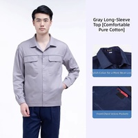 Tenue de travail d'été 100 % coton pour hommes, uniforme à manches courtes et longues pour électriciens, centrales électriques et travailleurs immobiliers