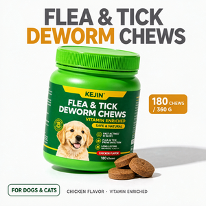 <span class=keywords><strong>Comprimés</strong></span> à croquer vermifuges pour animaux de compagnie, enrichis en vitamines (vitamines du groupe B), à action rapide et longue durée, durée de conservation de 2 ans, pour toutes les générations, 0,5 kg/pièce - Product Image 1