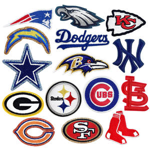 野球帽用 各種サッカーチーム 2インチ 刺繍ワッペン - カスタムアイロン接着・縫い付けタイプ 学校用パッチ - Product Image 1