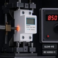 Meter Energi Satu Fasa DIN Rail 220/230V 5(60)A 50/60Hz Kelas 1 LCD Digital kWh Meter Output Pulsa 1600imp/kWh