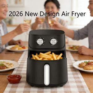 หม้อทอดไร้น้ำมันไฟฟ้า ดีไซน์ใหม่ ปี 2026 ความจุ 5.5 ลิตร 1500 วัตต์ เคลือบสารกันติด ชั้นวางถอดออกได้ ป้องกันความร้อนเกิน อบ ย่าง ใช้ในครัวเรือน โรงแรม ร้านอาหารฝรั่งเศส - Product Image 6