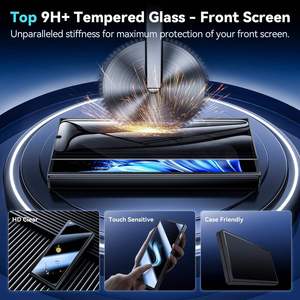 Protection d'écran pour Samsung Galaxy Z Fold 8, verre trempé HD transparent, extérieur OEM, logo personnalisé, 9H Premium, électroplaqué, aluminium de haute qualité - Product Image 2