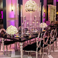 Chaises de banquet empilables et interchangeables en acier inoxydable de haute qualité pour événements de luxe