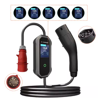 Chargeur de voiture électrique portable de haute qualité, neuf, 7 kW, 32 A, réglable, IP65, certifié CE RCM, avec interface Type 2