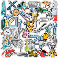 Honli – Nouveaux autocollants mignons en PVC découpé, 49 pièces, motifs de dessins animés, étanches, pour enfants, cadeau, boîte à outils, ordinateur portable, scrapbooking – Fabriqué en Chine