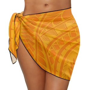 Paréos personnalisés en gros, Sarongs de <span class=keywords><strong>plage</strong></span> hawaïens imprimés sur demande, Sarongs Lavalava hawaïens, Vente directe usine, Sarongs par sublimation - Product Image 2