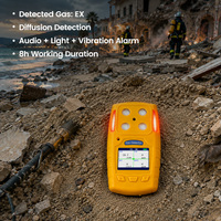 Détecteur de gaz à triple alarme, avertissement sonore, visuel et par vibration, moniteur de gaz combustible portable, boîtier anti-explosion