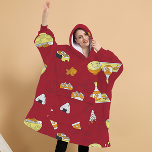 Nuevas llegadas Moda Diseño personalizado Franela gruesa Sherpa Giant Wearable Hoodie Manta para adultos - Product Image 4