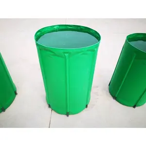 200L Collapsible Rain Barrel Water Harvesting Tank Rainwater Collection System PVC Storage Bucket