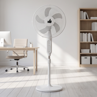Ventilateur de refroidissement solaire et électrique de 16 pouces pour usage extérieur, charge rapide 9V 2A, 5 pales métalliques, télécommande, PH 198F, écoénergétique