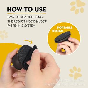 Cross-border wooden round dog <b>scratching</b> <b>post</b>, black flattened paw file, detachable wooden pet nail file/scraper. - Product Image 2