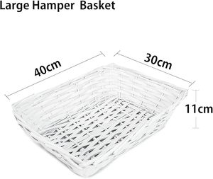 JY Rectangular Pink Hamper Baskets for Gifts Empty Gift Tray Hamper <strong>Wicker</strong> Gift Basket Box Kit CUSTOM Size - Product Image 6