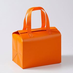 Custom Logo Non-Woven Fast <b>Food</b> Advertising Tote <b>Bag</b> Laminated Takeaway Picnic <b>Bags</b> with Quick Delivery - Product Image 2