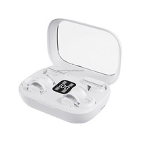 Écouteurs TWS sans fil à clip d'oreille, affichage LED, casque stéréo avec étui de chargement pour téléphone et sport