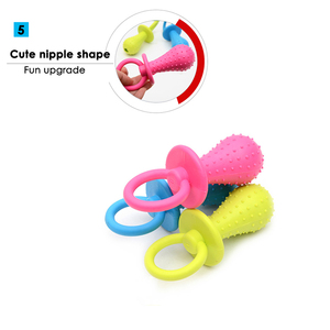 Sicuro Non tossico in gomma capezzolo cane giocattolo che gioca durevole masticazione Pet Pet giocattolo per la pulizia dei denti molari - Product Image 4