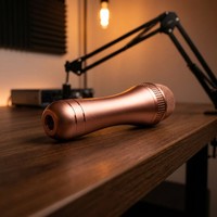 Grille de protection pour microphone en acier inoxydable, aluminium anodisé or rose, usinée CNC avec précision, logo couleur personnalisé OEM