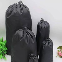 Sac de rangement pour piquets de tente en Oxford 210D imperméable avec cordon de serrage, résistant aux déchirures, grande taille, pochette organisatrice pour camping, accessoires de plein air, noir