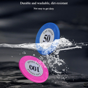 Jetons de poker Texas Hold'Em, points de salle de <span class=keywords><strong>jeu</strong></span>, carte en ABS, facile à transporter, monnaie de <span class=keywords><strong>jeu</strong></span>. Jetons utilisés dans les jeux de cartes. - Product Image 5