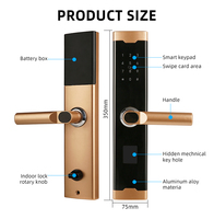 Cerradura Inteligente de Seguridad con Teclado Táctil de Aleación de Aluminio con Desbloqueo Remoto, Cerradura Inteligente TT Lock para Apartamento