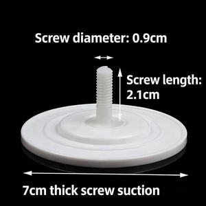 Support mural de douche pour cuisine et salle de bain avec double crochet à ventouse puissante en plastique - Product Image 3