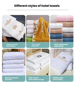 Fournitures hôtelières, serviettes de bain, serviettes de toilette, vente en gros, logo personnalisé, linge de salle de bain, 100% coton, serviettes d'hôtel 5 étoiles blanches, ensemble de serviettes d'hôtel - Product Image 4