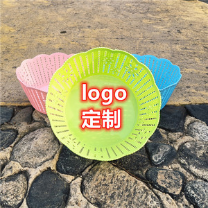 Plastic Imitation Rattan Round <b>Storage</b> <b>Basket</b> Mixed Color Mini Desktop Kitchen Bathroom Cosmetic <b>Toy</b> Organizer - Product Image 2