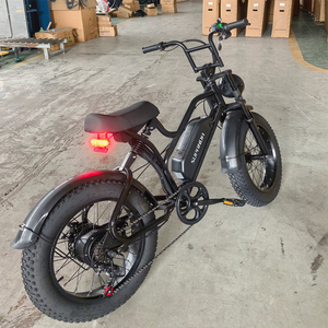 Expédition rapide d'usine, vélo électrique tout-terrain à pneus larges 20 pouces, double suspension, 7 vitesses, 48V 500W 18AH, frein à disque, 20x4, neige, hors route - Product Image 4