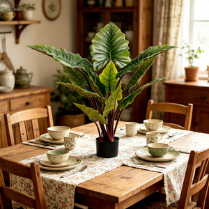 Venta al por Mayor <span class=keywords><strong>de</strong></span> Hojas Artificiales <span class=keywords><strong>de</strong></span> <span class=keywords><strong>Alocasia</strong></span> Taro, Planta <span class=keywords><strong>de</strong></span> Taro <span class=keywords><strong>de</strong></span> Plástico Verde, Bonsái, Decoración para Jardín, Pascua, Navidad, Hogar y Arreglos <span class=keywords><strong>de</strong></span> Boda - Product Image 1